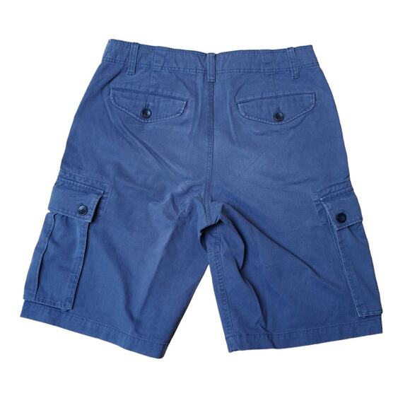 Banana Republic Men Cotton Cargo Drawstring Pocket Shorts Khakis Blue 30 - Picture 2 of 8